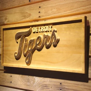 Detroit Tigers 3 Wood Sign