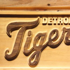 Detroit Tigers 3 Wood Sign
