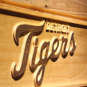 Detroit Tigers 3 Wood Sign