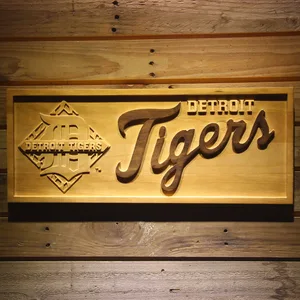 Detroit Tigers Wood Sign