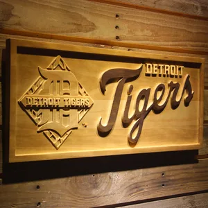 Detroit Tigers Wood Sign