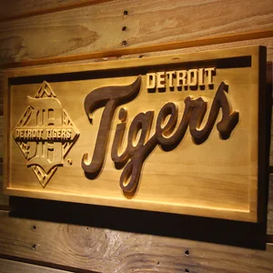 Detroit Tigers Wood Sign