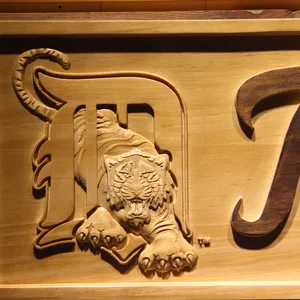 Detroit Tigers Wood Sign