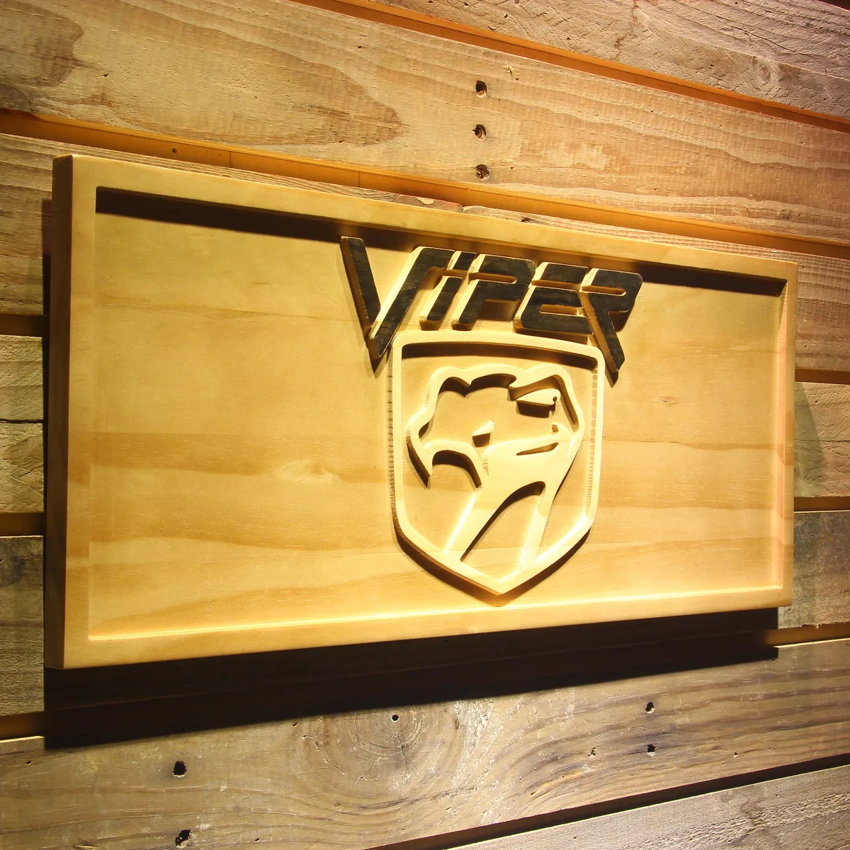 Dodge Viper Wood Sign