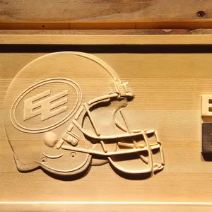 Edmonton Eskimos Helmet Wood Sign