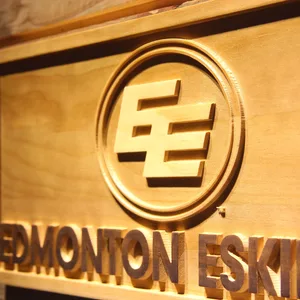 Edmonton Eskimos Wood Sign