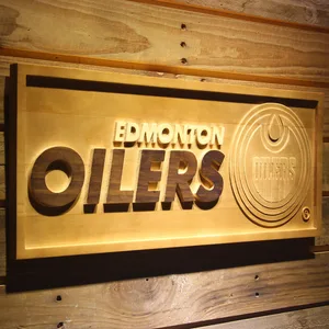 Edmonton Oilers Wood Sign