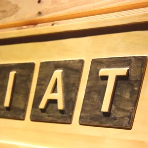 Fiat Wood Sign