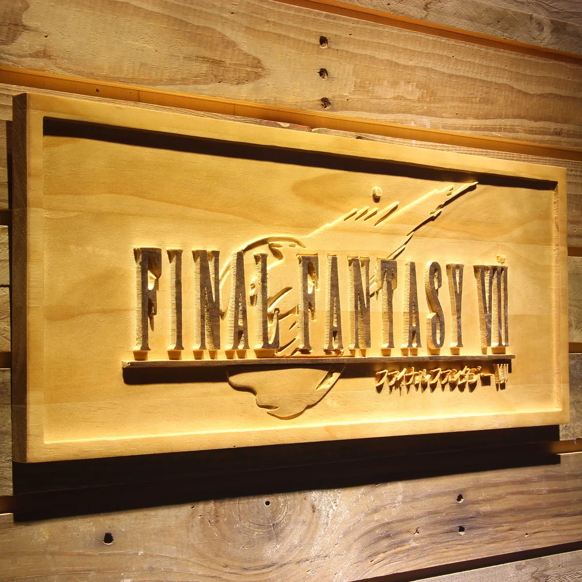 Final Fantasy VII Wood Sign