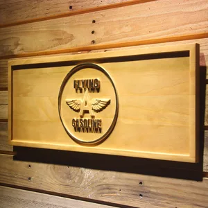 Flying A Gasoline Wood Sign