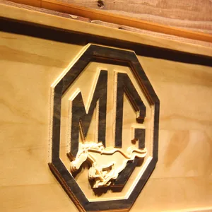 Ford MG Mustang Wood Sign