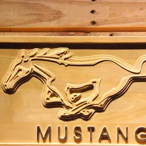 Ford Mustang Wood Sign