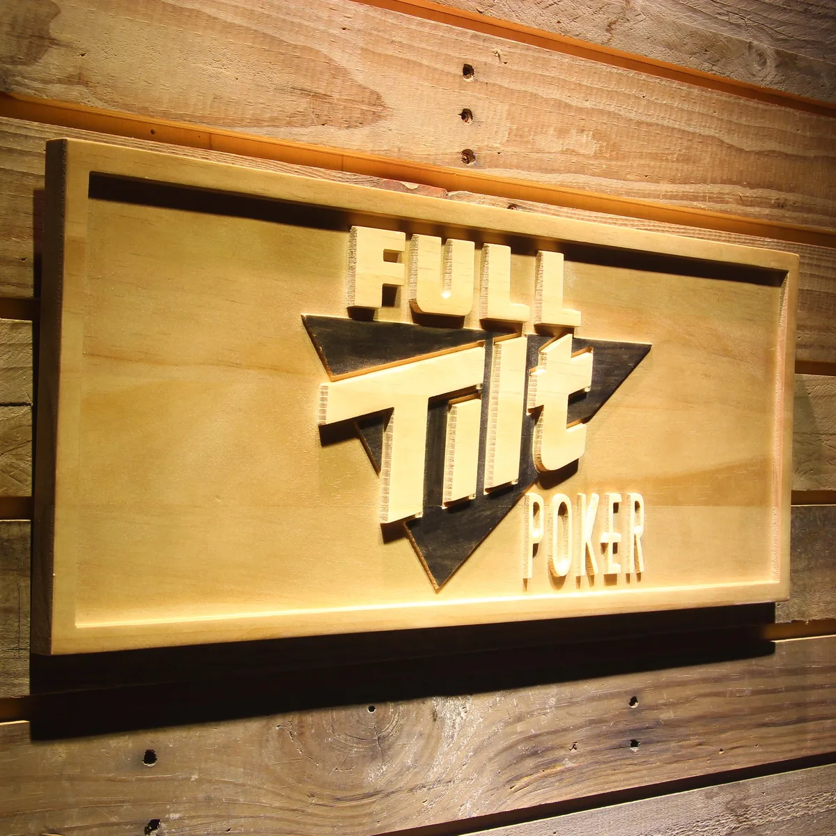 Full Tilt Poker Wood Sign