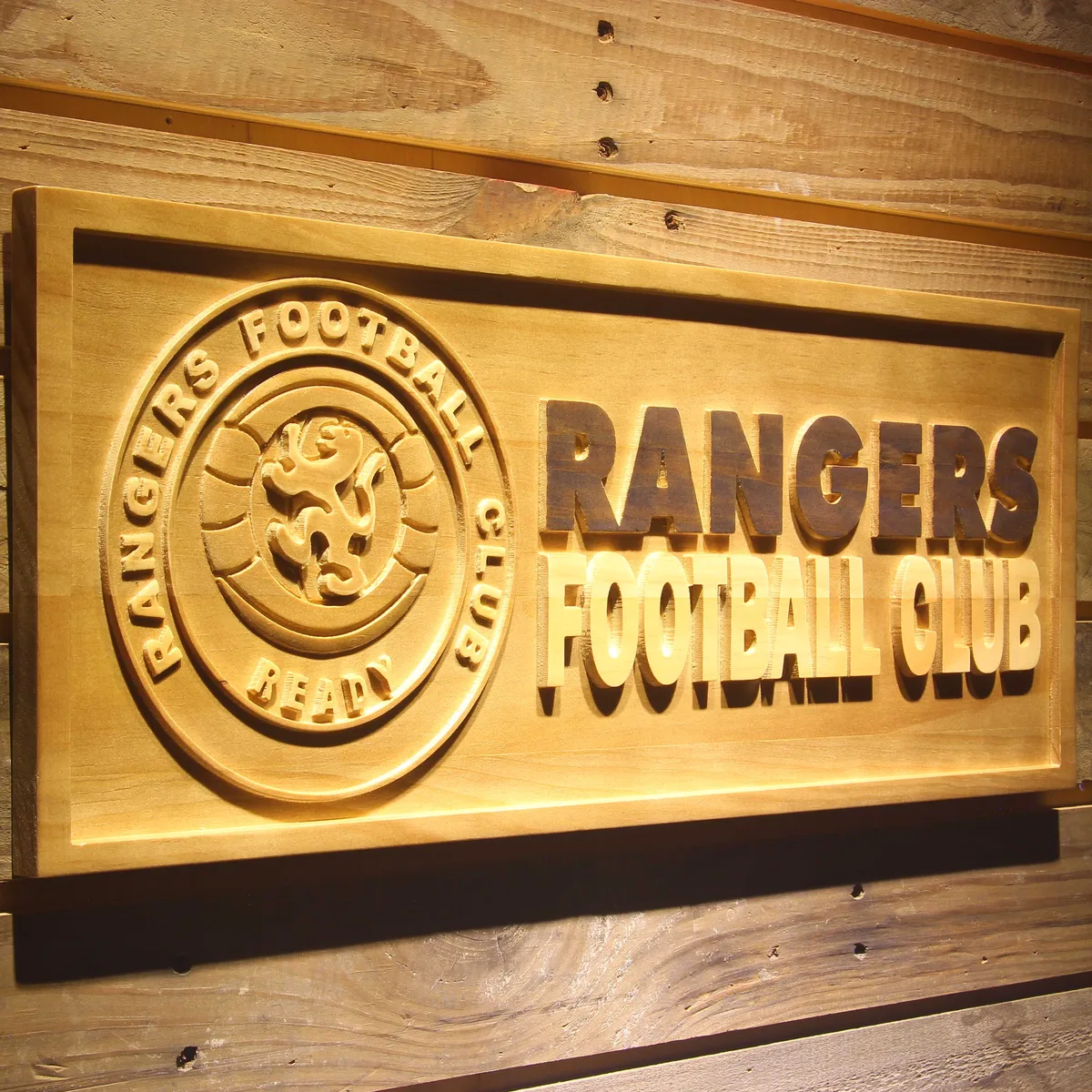 Glasgow Rangers FC Wood Sign - Legacy Edition