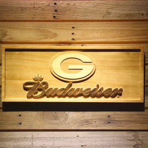 Green Bay Packers Budweiser Wood Sign
