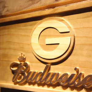 Green Bay Packers Budweiser Wood Sign