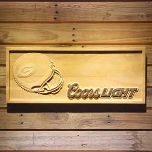 Green Bay Packers Coors Light Helmet Wood Sign