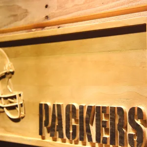 Green Bay Packers Helmet Wood Sign