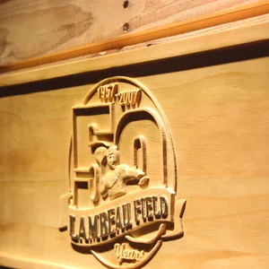 Green Bay Packers Lambeau Field 50th Anniversary Wood Sign - Legacy Edition