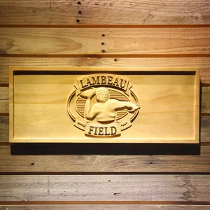Green Bay Packers Lambeau Field Wood Sign