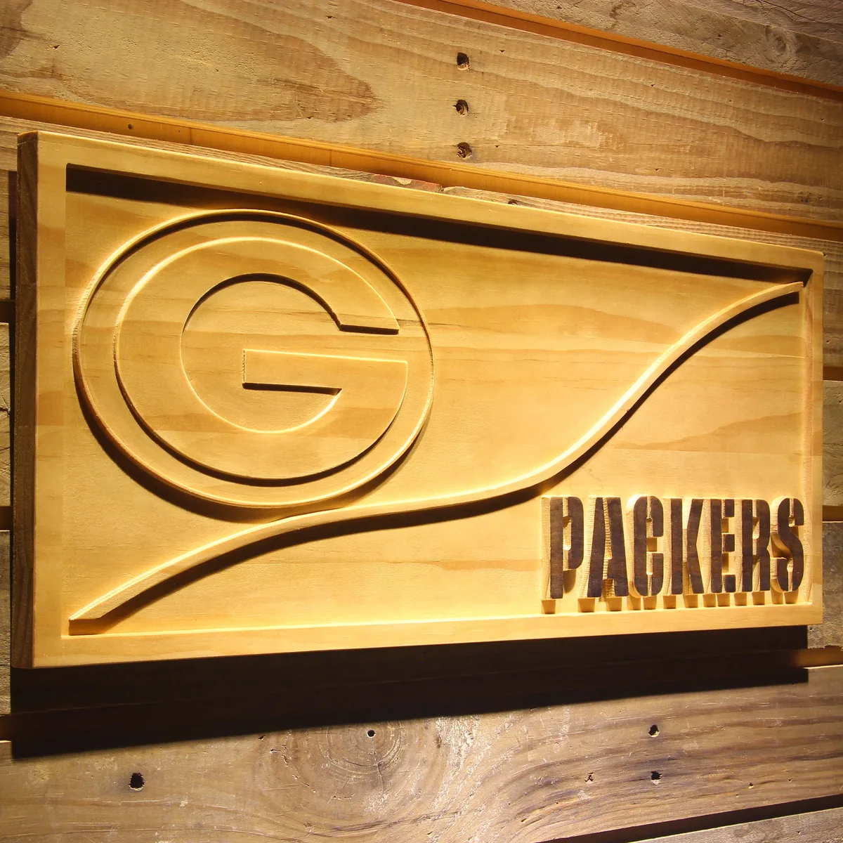 Green Bay Packers Split Wood Sign
