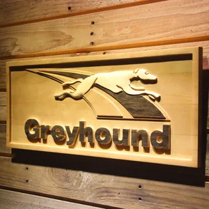 Greyhound Wood Sign
