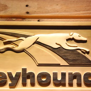 Greyhound Wood Sign