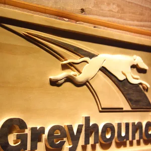 Greyhound Wood Sign