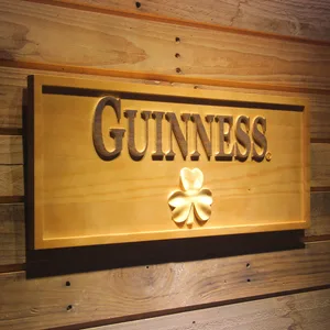 Guinness Shamrock Wood Sign