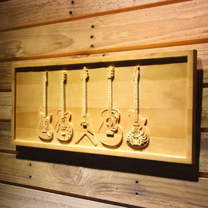 Guitars 1 Wood Sign