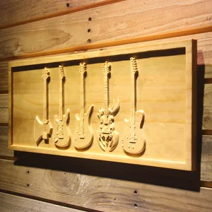 Guitars Classic to Custom Wood Sign