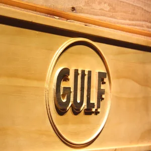 Gulf Gasoline Wood Sign
