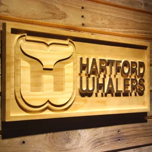 Hartford Whalers Wood Sign