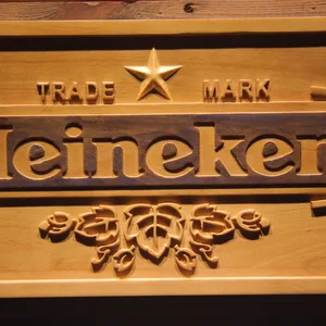 Heineken Lager Wood Sign