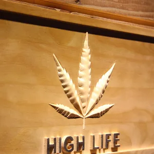 High Life Leaf Wood Sign