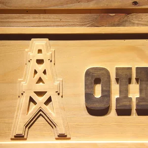 Houston Oilers 1980-1996 Wood Sign - Legacy Edition
