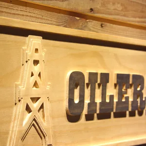 Houston Oilers 1980-1996 Wood Sign - Legacy Edition