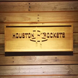 Houston Rockets Wood Sign