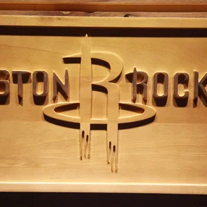 Houston Rockets Wood Sign