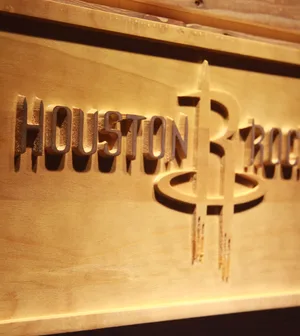 Houston Rockets Wood Sign