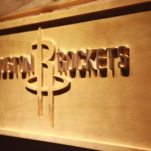 Houston Rockets Wood Sign