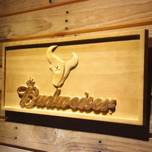 Houston Texans Budweiser Wood Sign