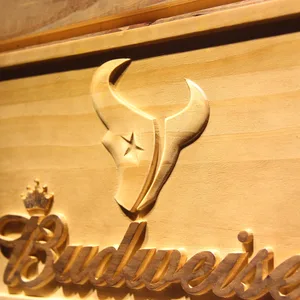 Houston Texans Budweiser Wood Sign