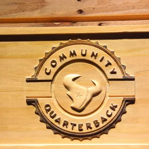 Houston Texans Community Quarterback Wood Sign - Legacy Edition