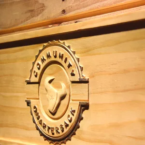 Houston Texans Community Quarterback Wood Sign - Legacy Edition