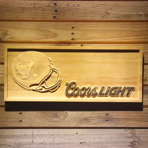 Houston Texans Coors Light Helmet Wood Sign