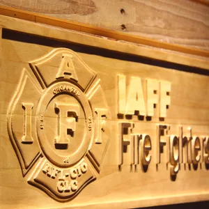 IAFF International Association of Fire Fighters Wood Sign