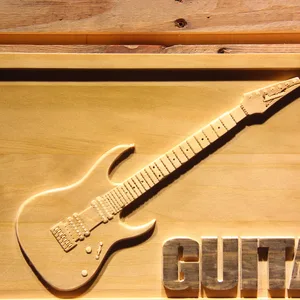 Ibanez Guitar Wood Sign