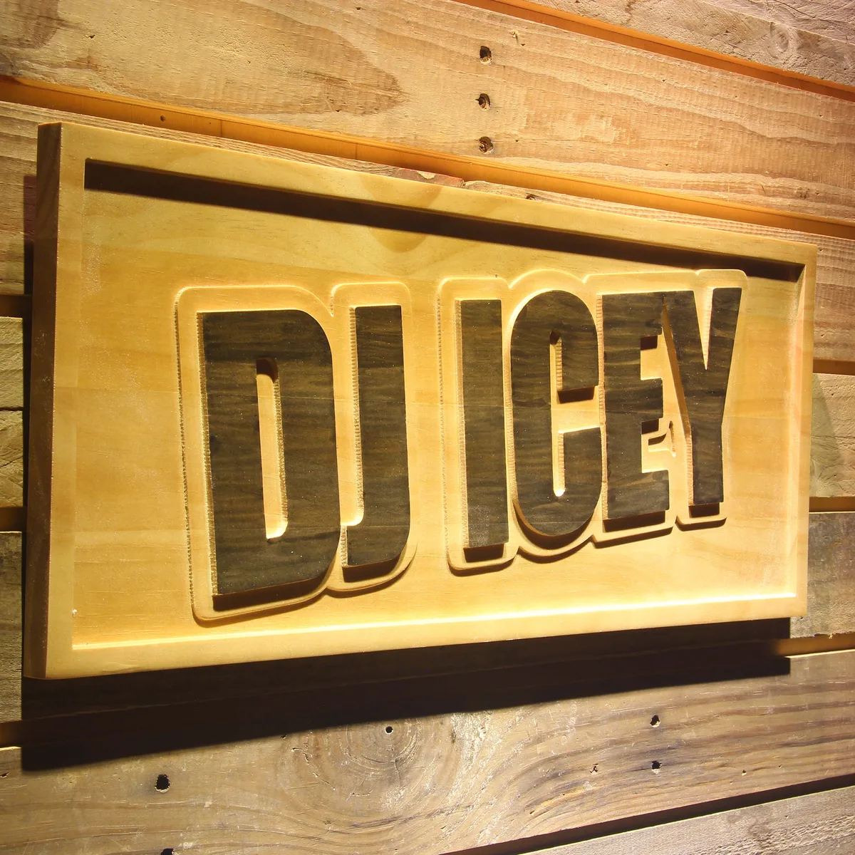 Icey Wood Sign