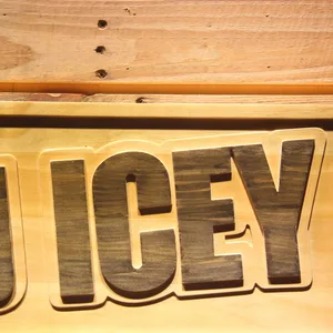 Icey Wood Sign